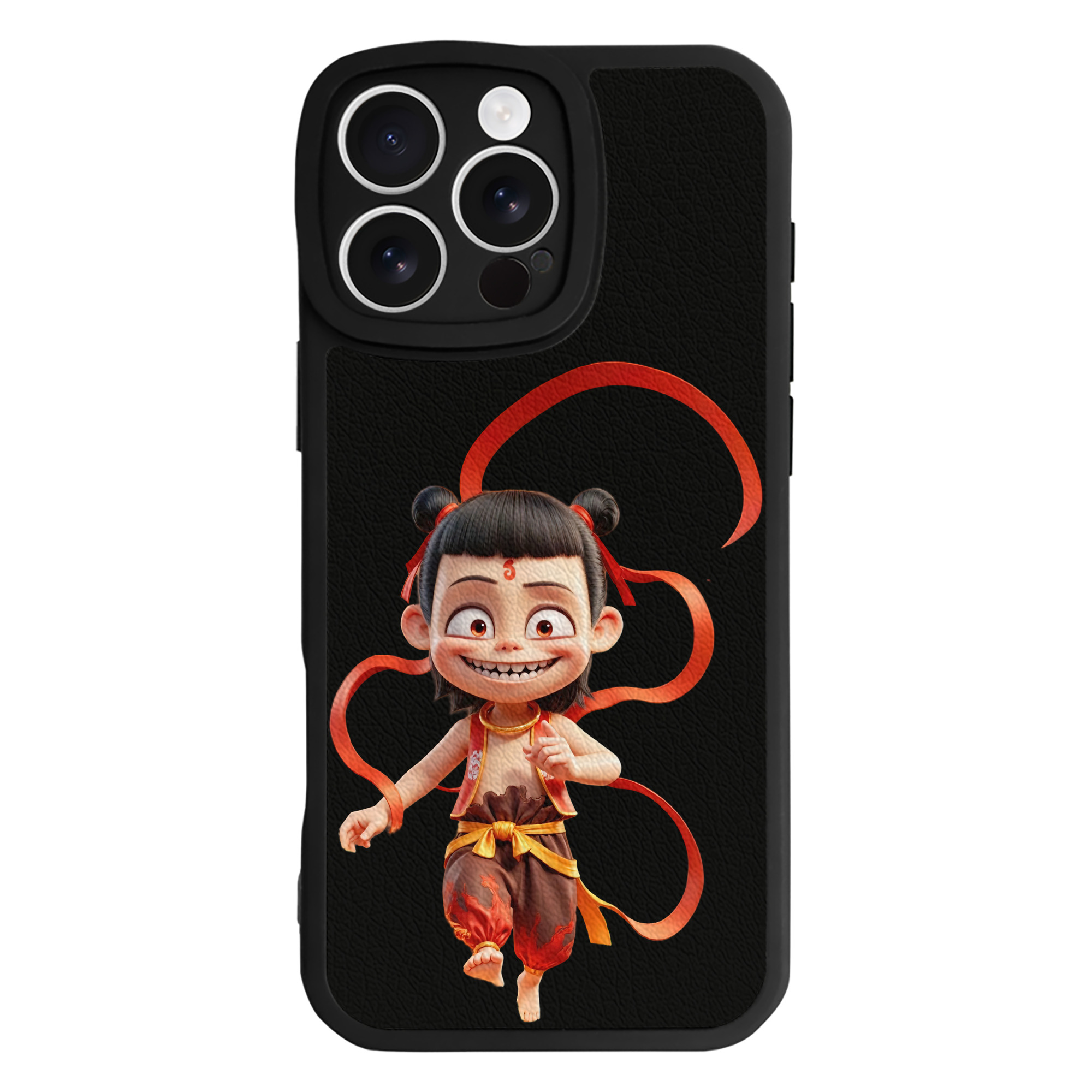 （画像用） Ne Zha 2 ナタ 魔童の大暴れ 【iPhone 16シリーズ対応】シリコンスマホケース（レザー調） 材質：シリコン